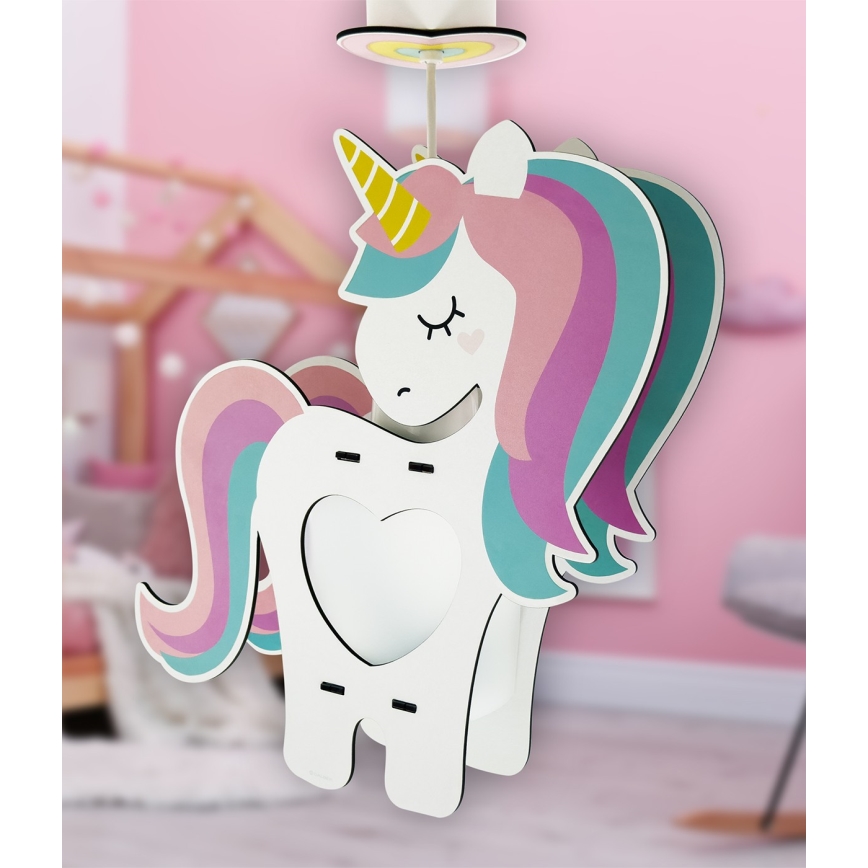 Dalber 41597 - Детски полилей UNICORN 1xE27/15W/230V