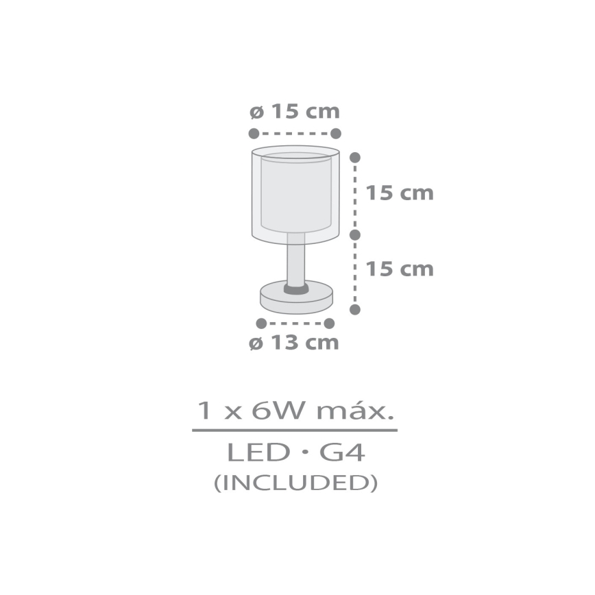 Dalber 41761E - LED детска лампичка KAWAII FRIENDS 1xG4/4W/230V сива
