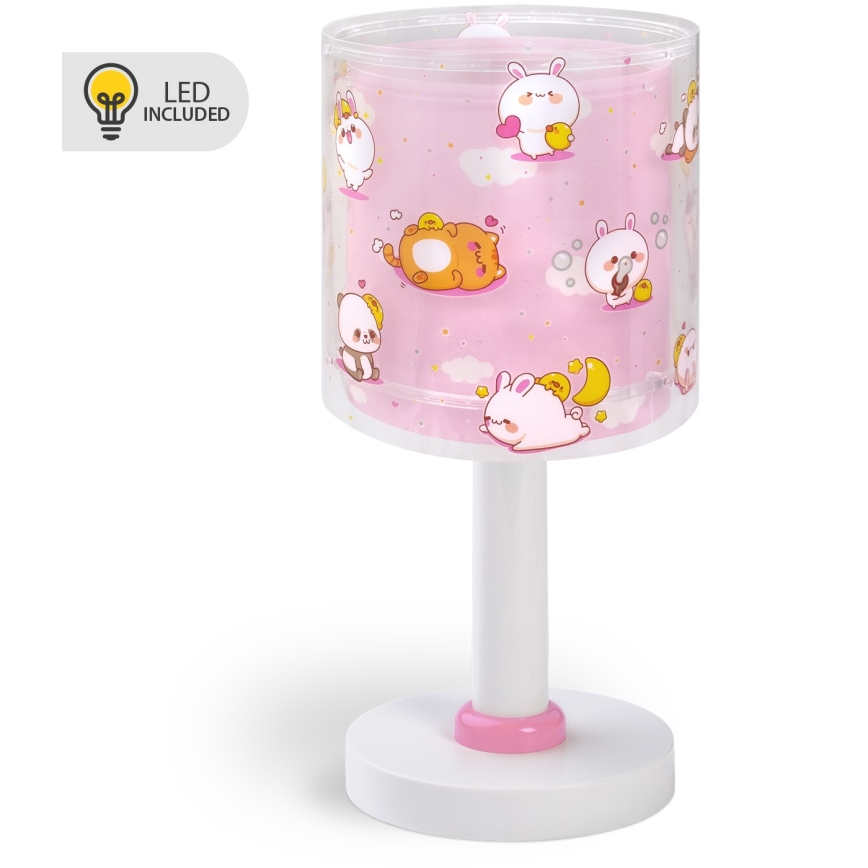 Dalber 41761S - LED детска настолна лампа KAWAII FRIENDS 1xG4/4W/230V розова