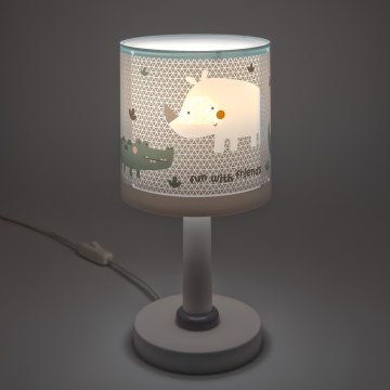 Dalber 60621N - LED детска лампа RHINO&CROCO 1xG4/4W/230V сива