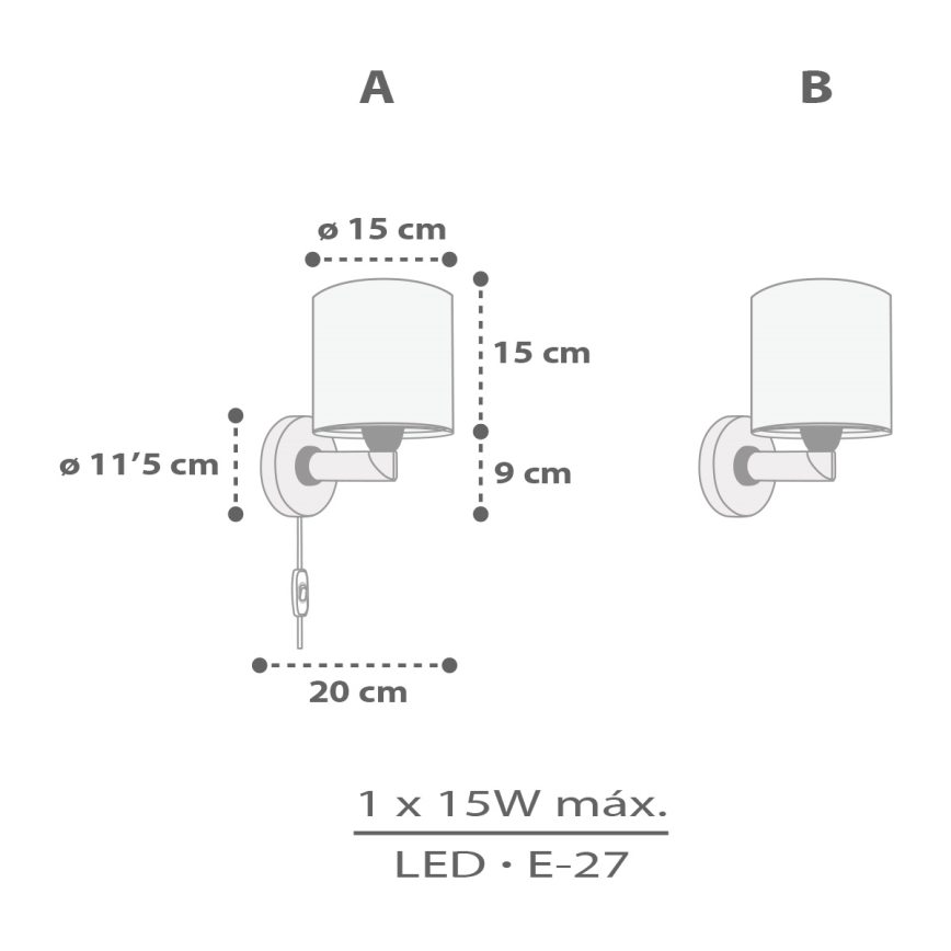 Dalber 60629 - Детски аплик RHICO AND CROCO 1xE27/15W/230V