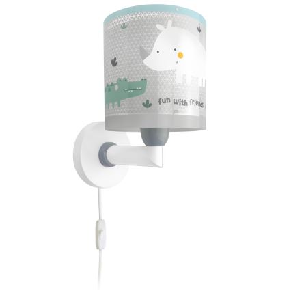 Dalber 60629 - Детски стенен аплик RHICO AND CROCO 1xE27/15W/230V