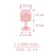 Dalber 61171S - Детска малка лампа WHALE DREAMS 1xE14/8W/230V розов