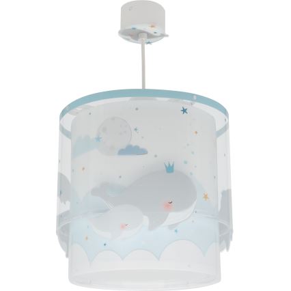 Dalber 61172T - Детски полилей WHALE DREAMS 1xE27/15W/230V син