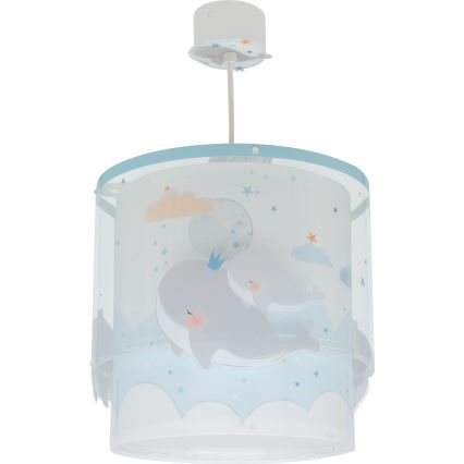 Dalber 61172T - Детски полилей WHALE DREAMS 1xE27/15W/230V син