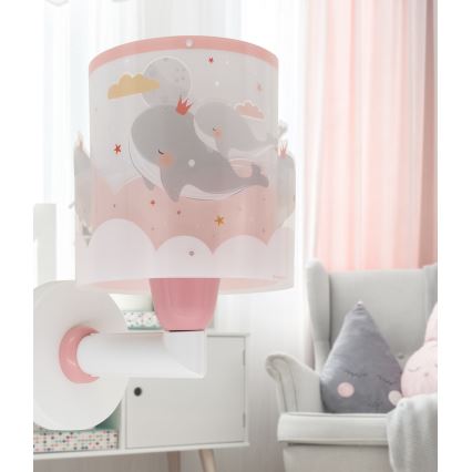 Dalber 61179S - Детски аплик WHALE DREAMS 1xE27/15W/230V розов