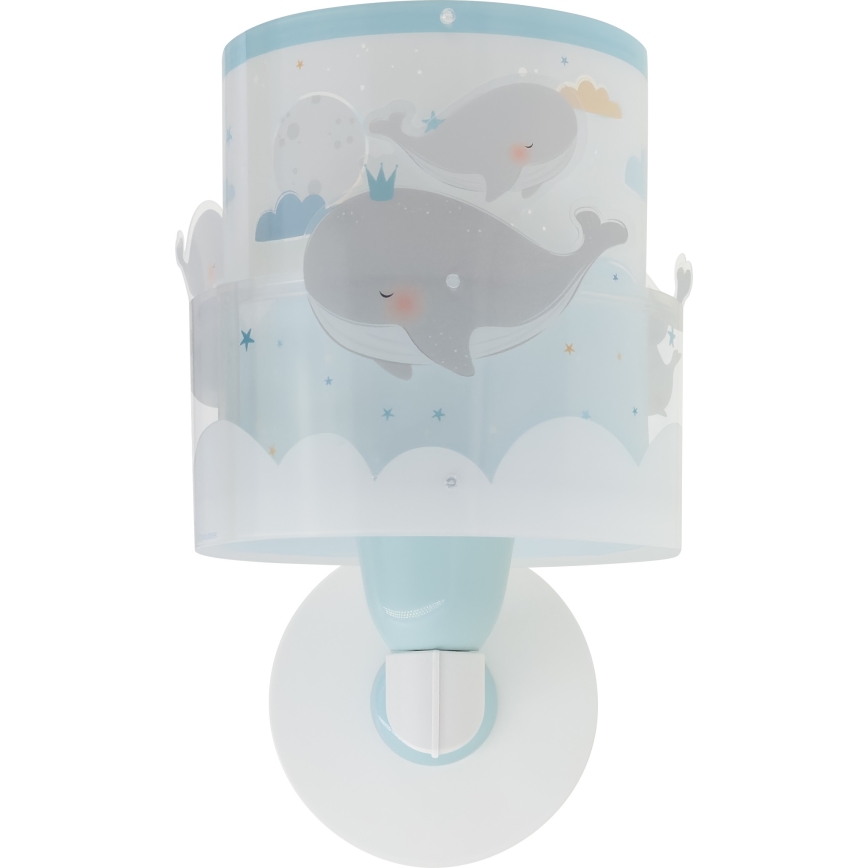 Dalber 61179T - Детски аплик WHALE DREAMS 1xE27/15W/230V син