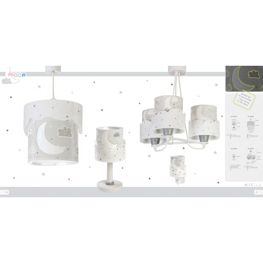 Dalber 61235E - LED Малка лампа за контакт MOON 1xE14/0,5W/230V