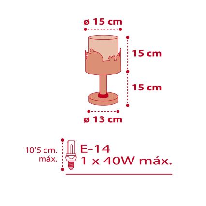 Dalber 61251 - Детска лампа MERRY CHRISTMAS 1xE14/40W/230V
