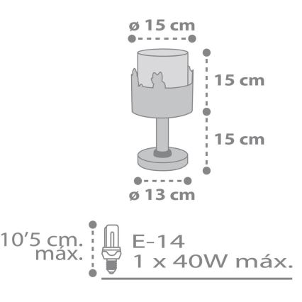 Dalber 61271 - Детска лампа LOVING DEER 1xE14/40W/230V