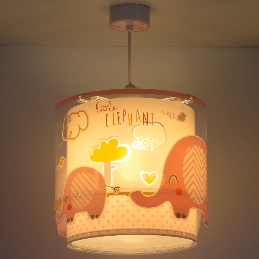 Dalber 61332S - Детски полилей LITTLE ELEPHANT 1xE27 / 60W / 230V