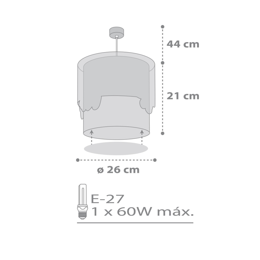 Dalber 61682 - Детски полилей BABY TRAVEL 1xE27 / 60W / 230V