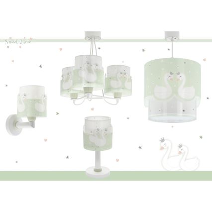 Dalber 61712H - Детски полилей SWEET LOVE 1xE27/60W/230V зелен