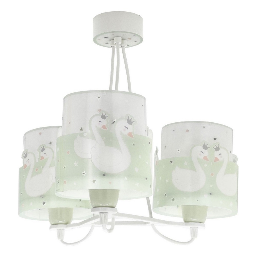 Dalber 61717H - Детски полилей SWEET LOVE 3xE27/60W/230V зелен