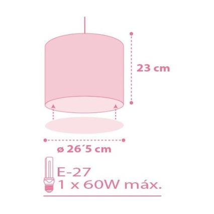 Dalber 62002S - Детски полилей COLORS 1xE27/60W/230V