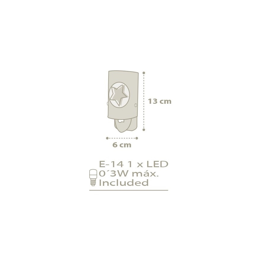 Dalber 63223L - LED лампа за контакт SWEET 1xE14/0,3W/230V