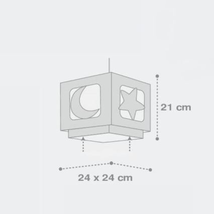 Dalber 63232E - Детски полилей MOON LIGHT 1xE27/60W/230V
