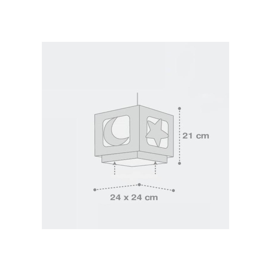 Dalber 63232E - Детски полилей MOON LIGHT 1xE27/60W/230V