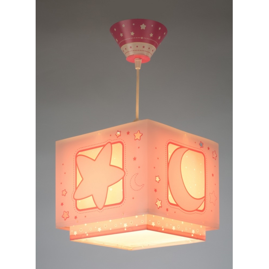 Dalber 63232S - Детски Полилей на верижка MOON LIGHT 1xE27/60W/230V
