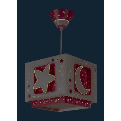 Dalber 63232S - Детски Полилей на верижка MOON LIGHT 1xE27/60W/230V