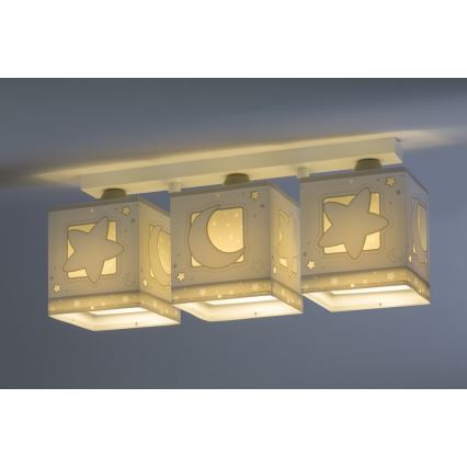 Dalber 63233NE - Детска лампа за таван MOONLIGHT 3xE27/60W/230V