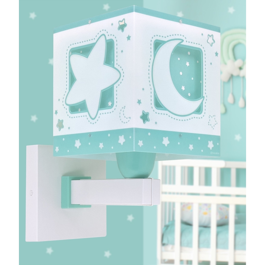 Dalber 63239H - Детски аплик MOONLIGHT 1xE27/15W/230V зелен