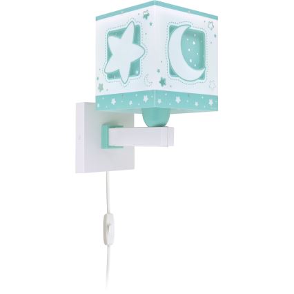 Dalber 63239H - Детски аплик MOONLIGHT 1xE27/15W/230V зелен