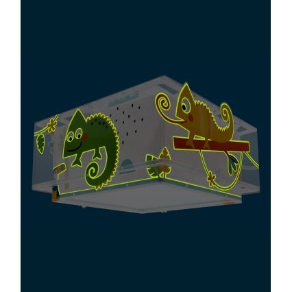 Dalber 63316 - Детска плафониера HAPPY JUNGLE 2xE27/15W/230V