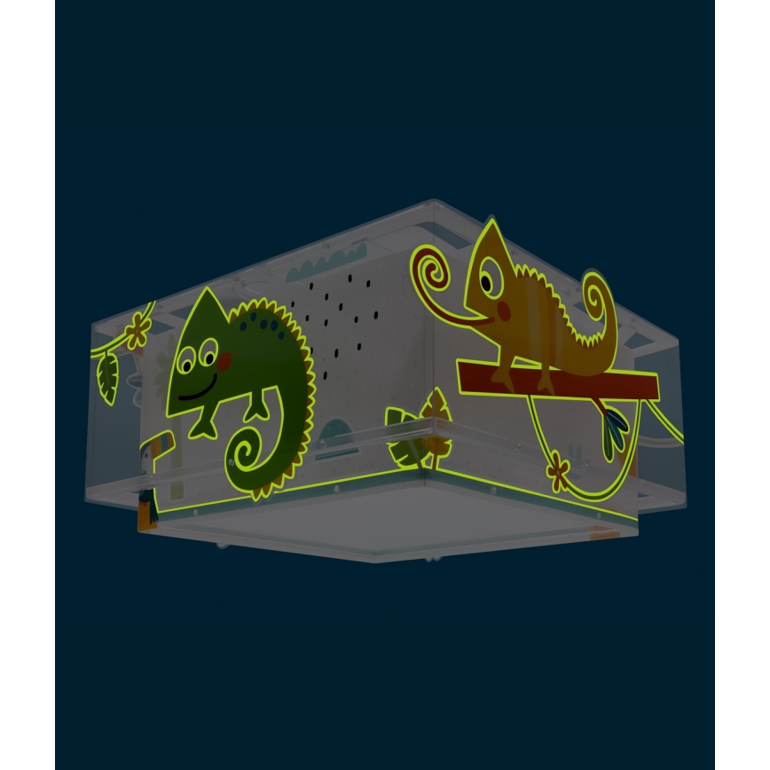 Dalber 63316 - Детска плафониера HAPPY JUNGLE 2xE27/15W/230V