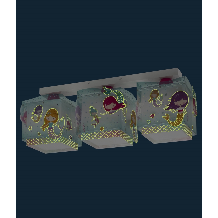 Dalber 63443 - Детска лампа MERMAIDS 3xE27/60W/230V