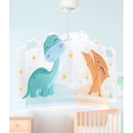 Dalber 63452 - Детски полилей BABY DINOS 1xE27/15W/230V пъстроцветен