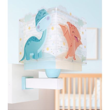 Dalber 63459 - Детска стенна лампа BABY DINOS 1xE27/15W/230V пъстроцветна