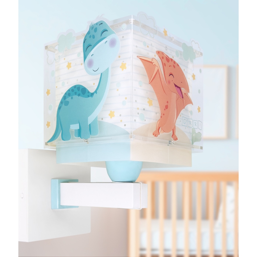 Dalber 63459 - Детска стенна лампа BABY DINOS 1xE27/15W/230V пъстроцветна