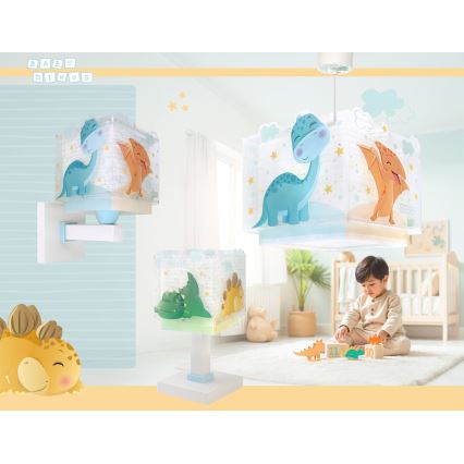Dalber 63459 - Детска стенна лампа BABY DINOS 1xE27/15W/230V пъстроцветна