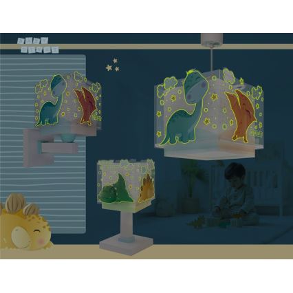 Dalber 63459 - Детска стенна лампа BABY DINOS 1xE27/15W/230V пъстроцветна