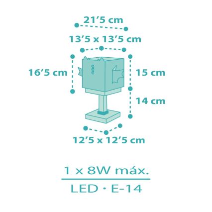 Dalber 64381 - Детска малка лампа LITTLE DRAGON 1xE14/8W/230V