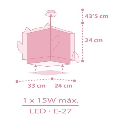 Dalber 64482 - Детски полилей LITTLE FRIENDS 1xE27/15W/230V