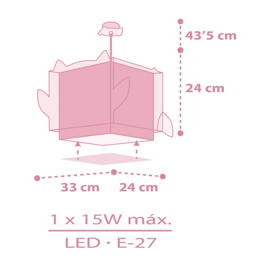 Dalber 64482 - Детски полилей LITTLE FRIENDS 1xE27/15W/230V