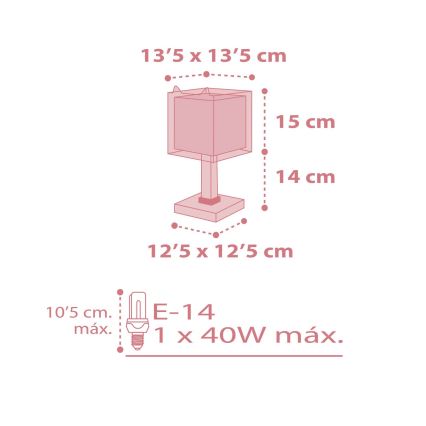 Dalber 64581 - Детска лампа LITTLE FOX 1xE14 / 40W / 230V