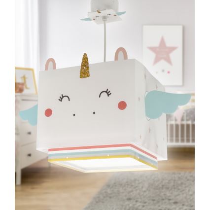 Dalber 64592 - Детски полилей LITTLE UNICORN 1xE27/15W/230V