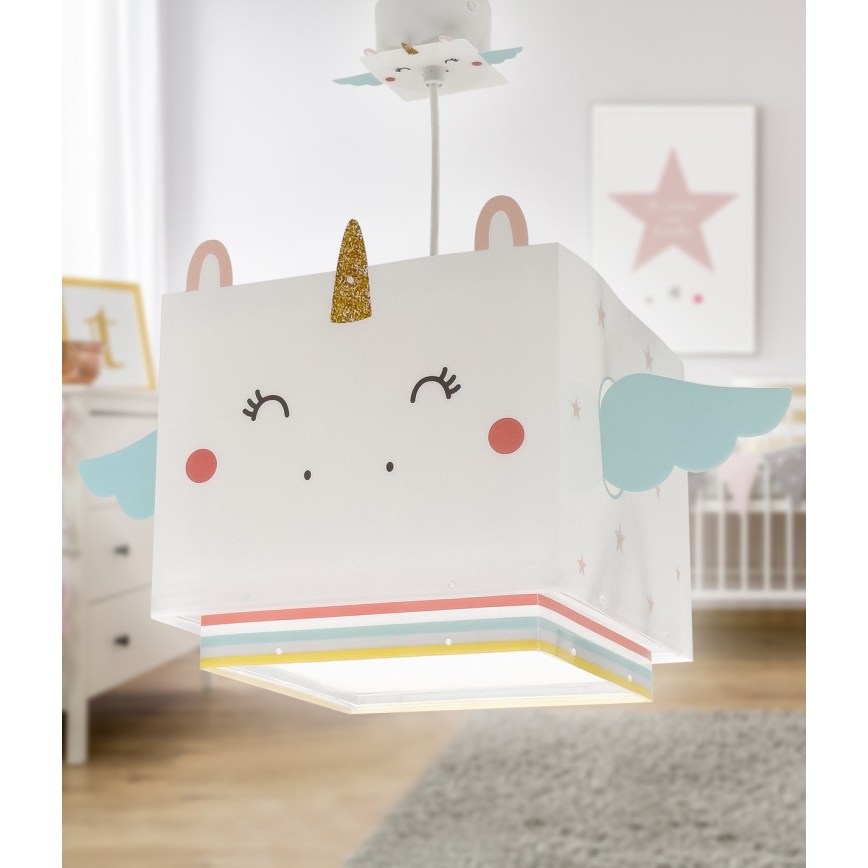Dalber 64592 - Детски полилей LITTLE UNICORN 1xE27/15W/230V