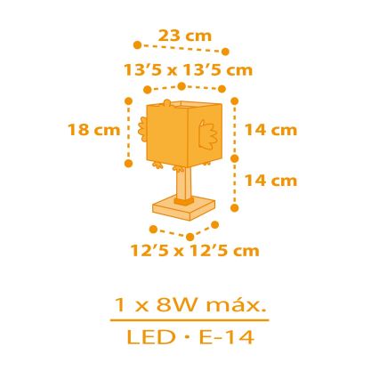 Dalber 64641 - Детска малка лампа LITTLE CHICKEN 1xE14/8W/230V