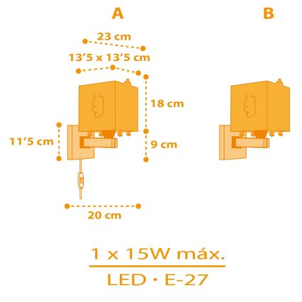 Dalber 64649 - Детски аплик LITTLE CHICKEN 1xE27/15W/230V