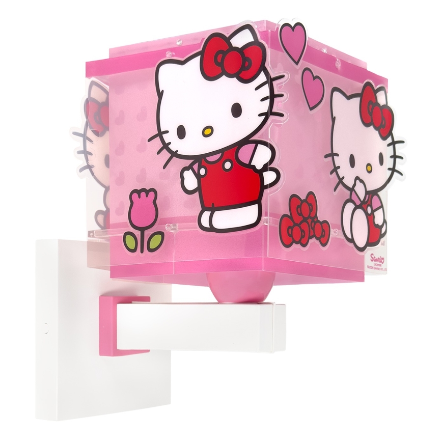 Dalber 73269 - Детска настенна лампа HELLO KITTY 1xE27/15W/230V розова
