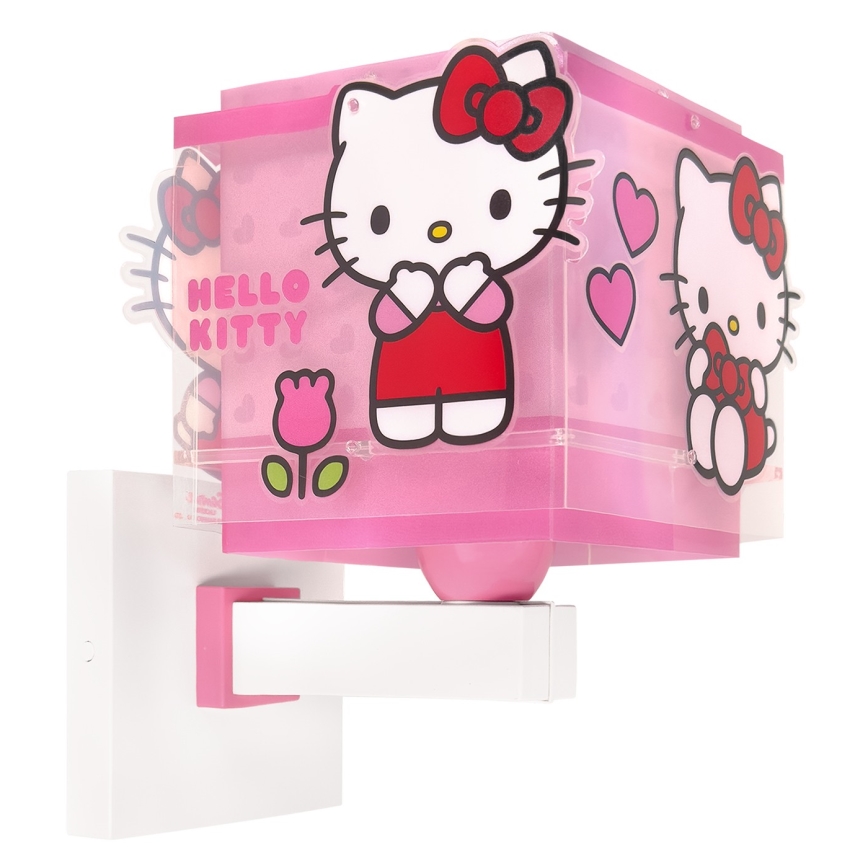 Dalber 73269 - Детска настенна лампа HELLO KITTY 1xE27/15W/230V розова