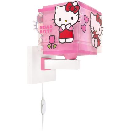 Dalber 73269 - Детска настенна лампа HELLO KITTY 1xE27/15W/230V розова