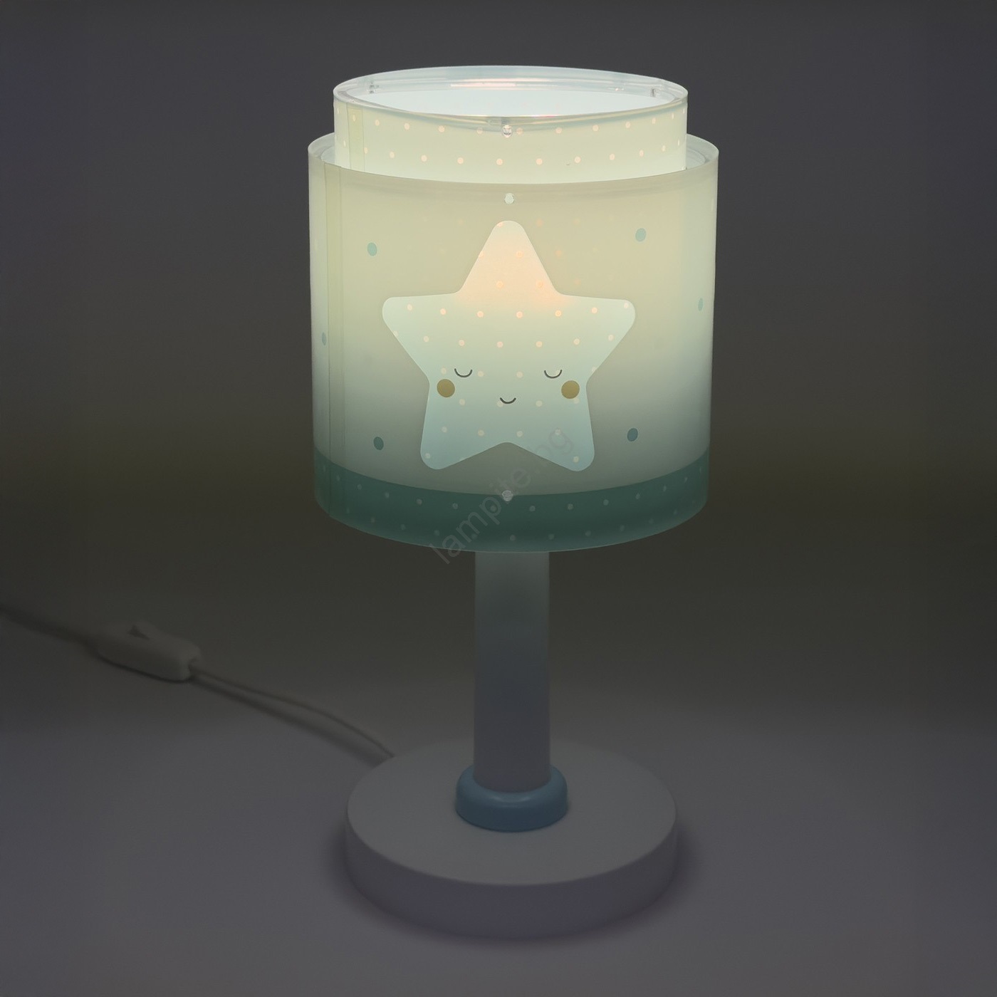Lampada Da Comodino Dalber Baby Dreams – Stelle Blu, Effetto Fluorescente Al Buio, Lampadina LED G4 4W Inclusa