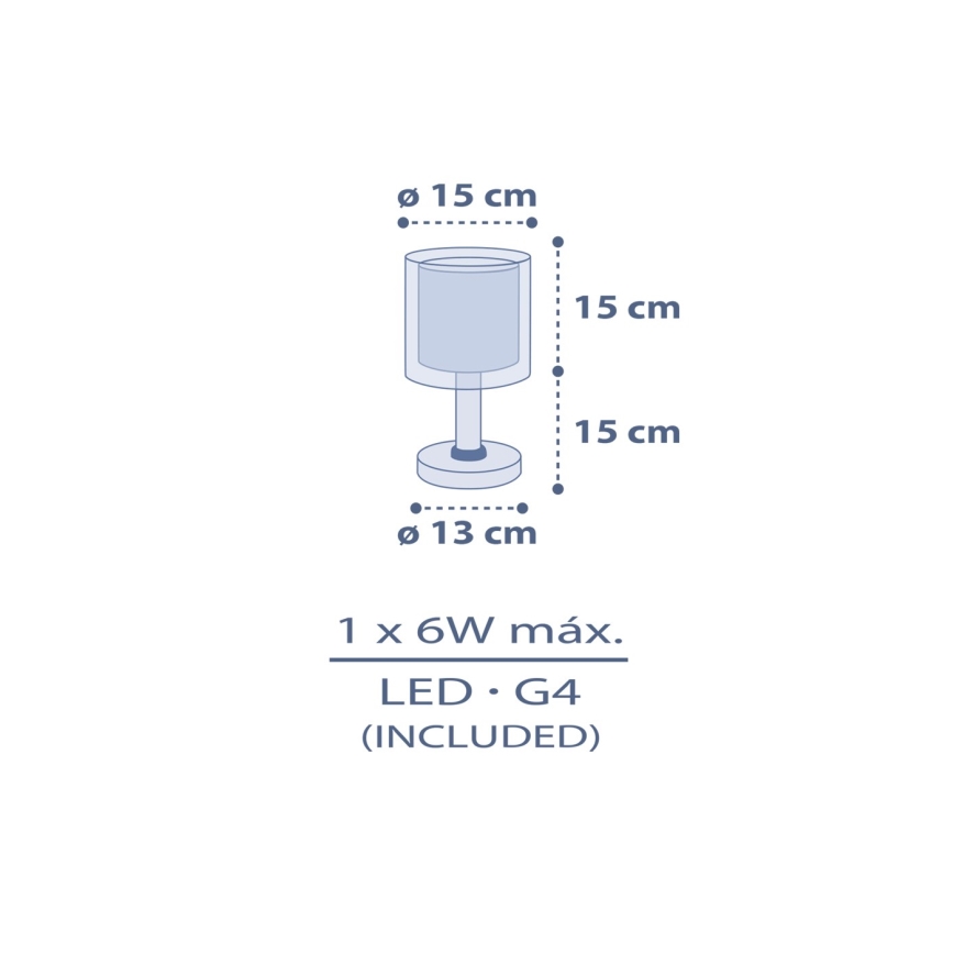 Dalber 76631 - LED детска нощна лампа MOON DREAMS 1xG4/4W/230V синя