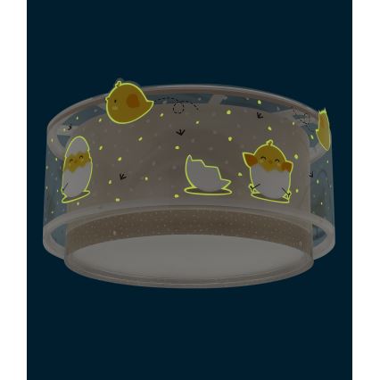 Dalber 76876 - Детска плафониера BABY CHICK 2xE27/15W/230V