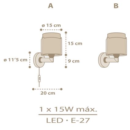 Dalber 76879 - Детски аплик BABY CHICK 1xE27/15W/230V